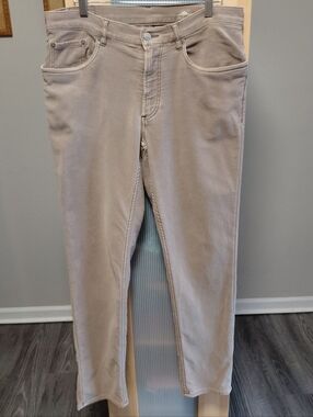 Men's Faherty Brand Taupe Tan Jeans Comfy Casual Stylish